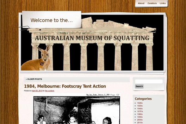 australianmuseumofsquatting.org site used Adventure Journal