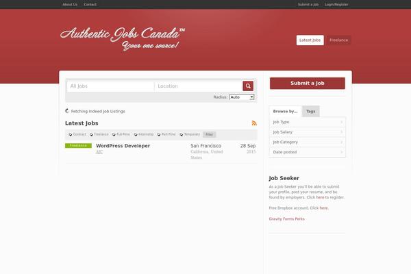 Jobroller theme site design template sample
