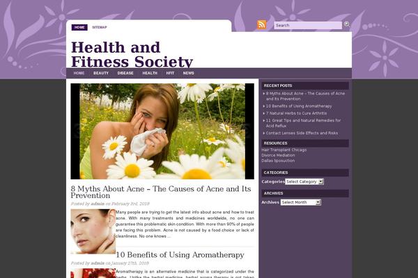 Gracia theme site design template sample
