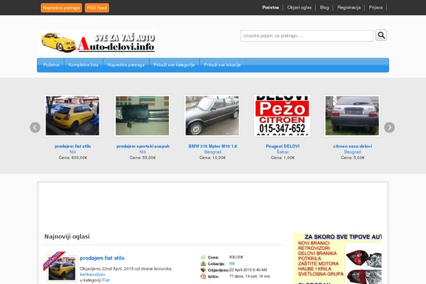 auto-delovi.info site used Classifiedtheme
