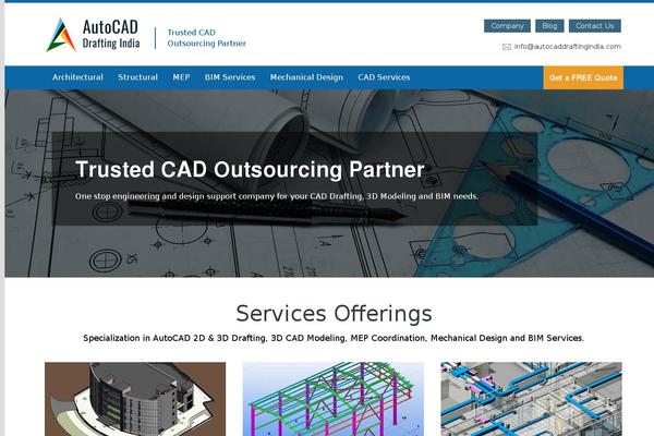 autocaddraftingindia.com site used Aditheme