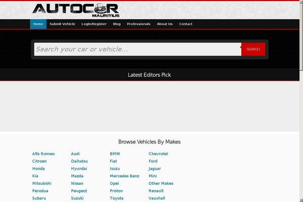 Autocar website example screenshot