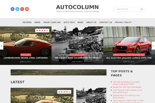 Magazine theme site design template sample