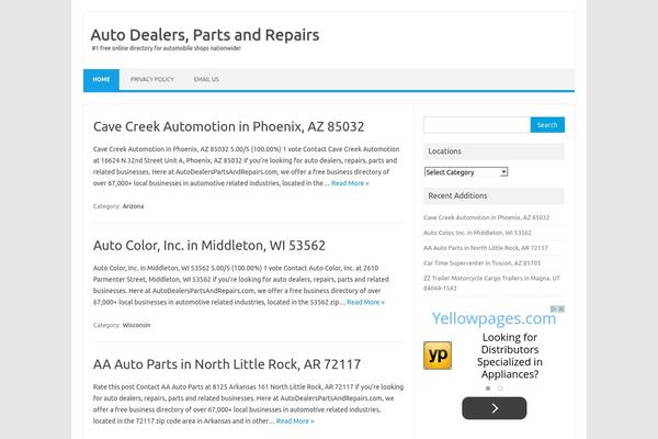 Iconic One theme site design template sample