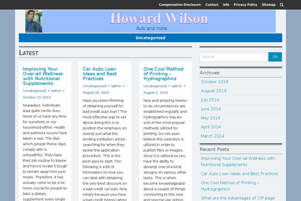 Sense theme site design template sample