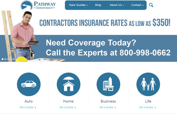 Insurance theme site design template sample