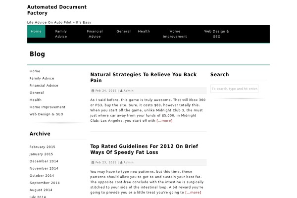 EzyReader theme site design template sample