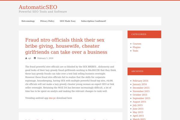 automaticseo.net site used Convention