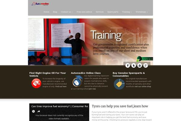 Autrics theme site design template sample