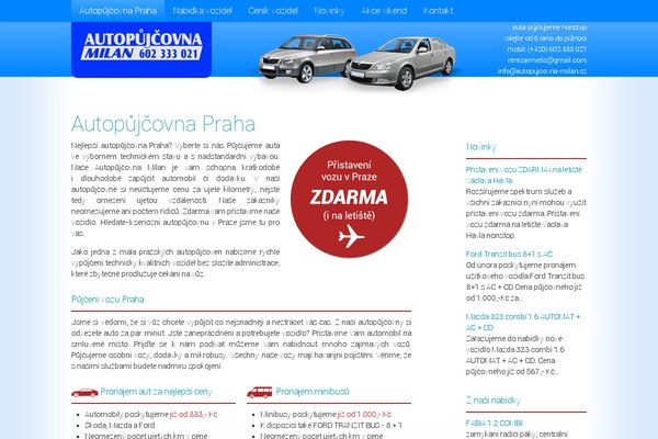 autopujcovna-milan.cz site used Automilan2015