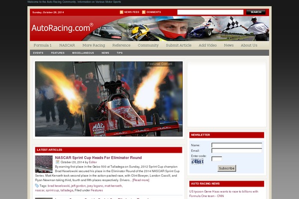 Autoracing theme site design template sample