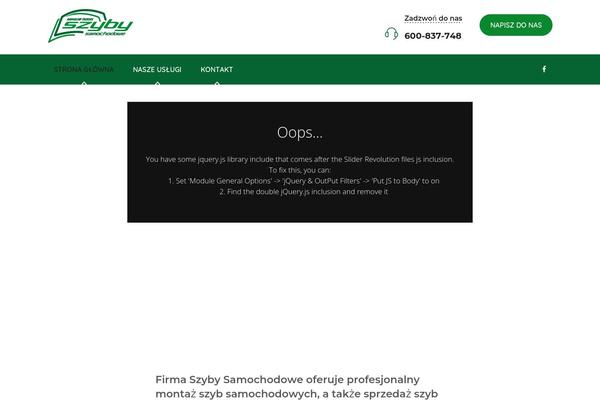 autoszyby-trzaska.pl site used Autoszybytrzaska