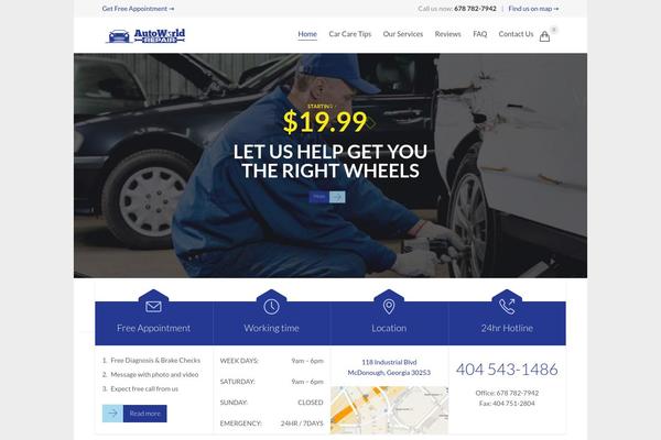 autoworldrepair.com site used Auto Repair
