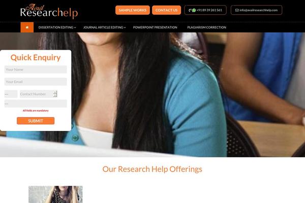 availresearchhelp.com site used Accesspress Basic