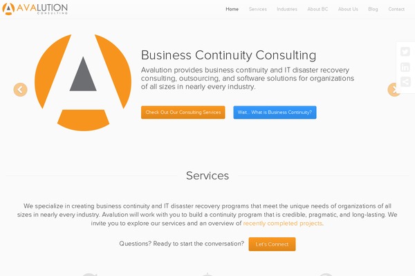 avalution.com site used Avalution-theme