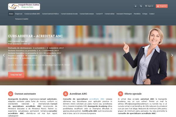 Academy theme site design template sample