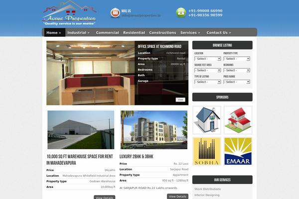 avenue theme site design template sample