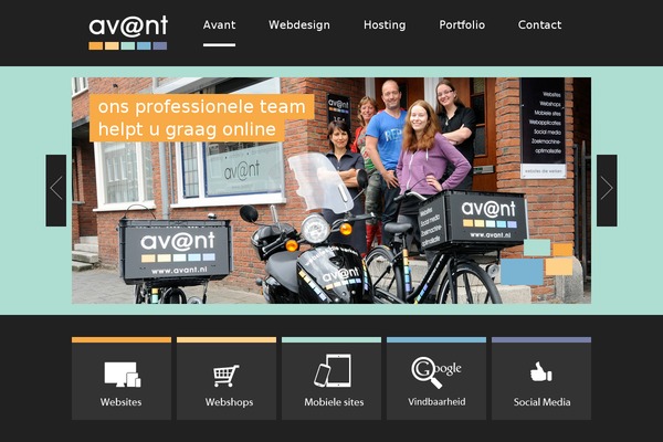 Avant theme site design template sample