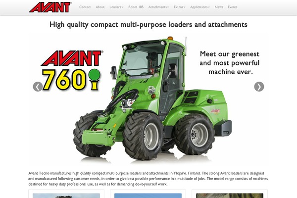 Avant theme site design template sample