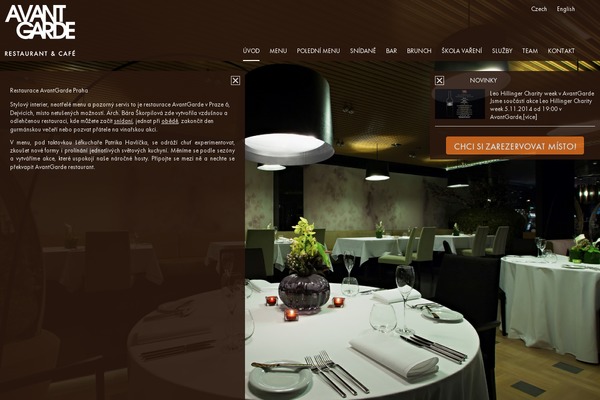 avantgarderestaurant.cz site used Avantgarde