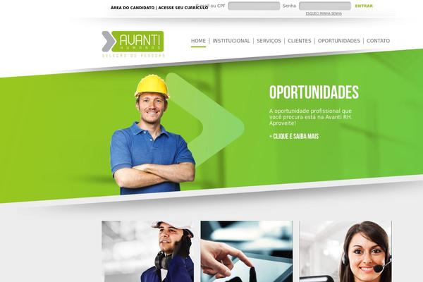 Avanti theme site design template sample