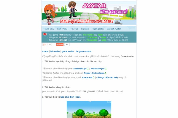 Avatar theme site design template sample