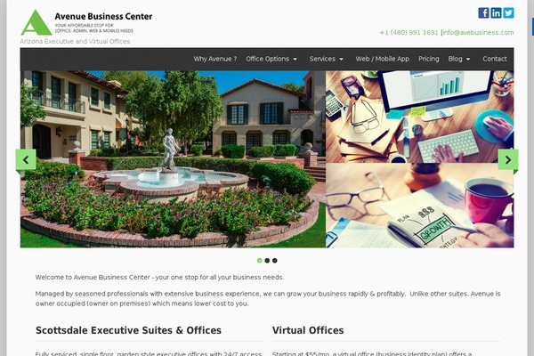 avebusiness.com site used Avetheme