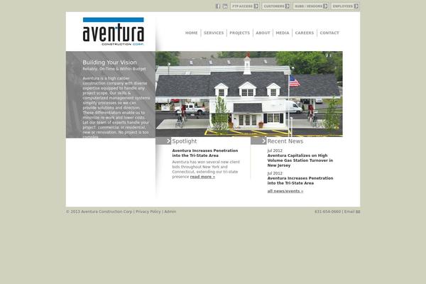 Aventura theme site design template sample
