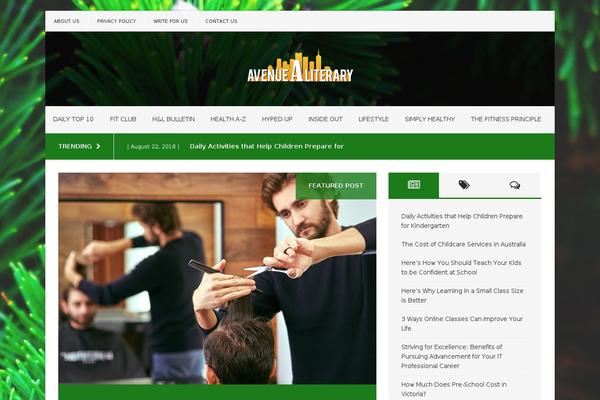 Magazine theme site design template sample