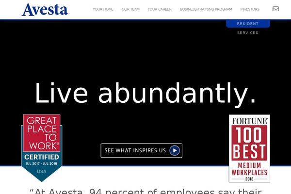 avesta theme websites examples