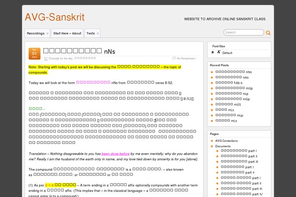 Site using Better-recent-comments plugin