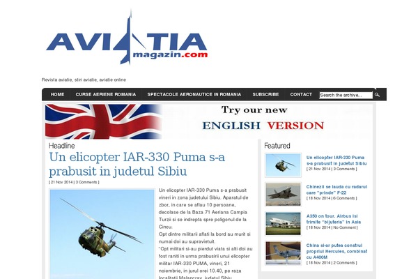aviatiamagazin.com site used Meganizer