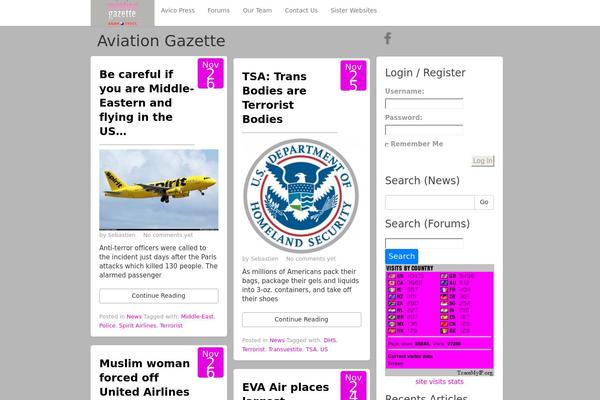 Site using Announcements-ticker plugin