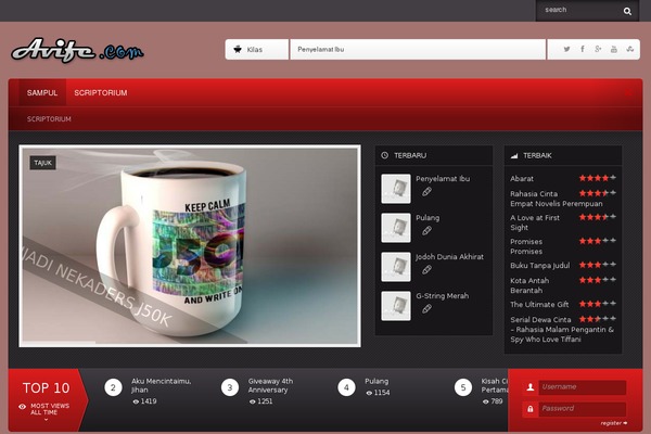 Flavor theme site design template sample