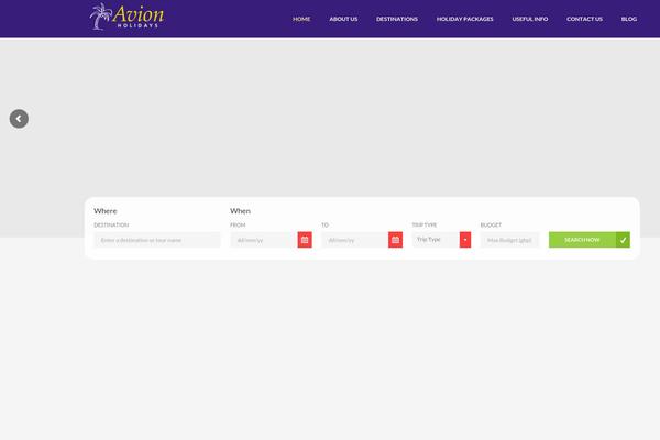 Travelo theme site design template sample