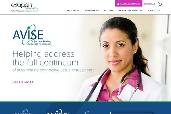 avisetest.com site used Exagen