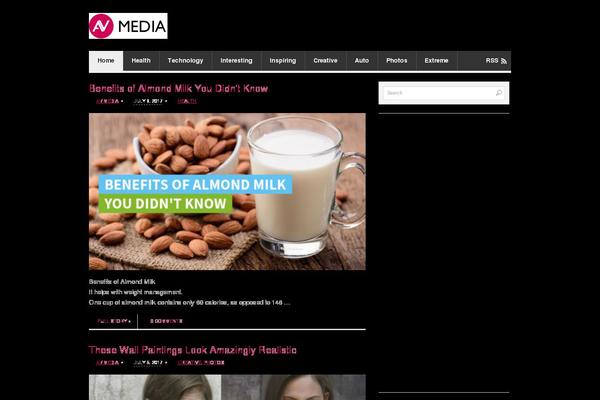 Blacklite theme site design template sample