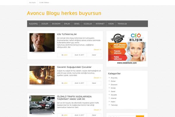 Bloggie theme site design template sample