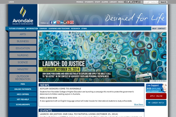 avondale theme websites examples