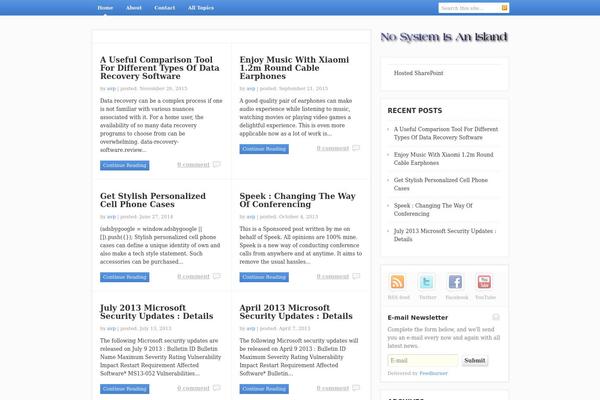 Smartblog theme site design template sample