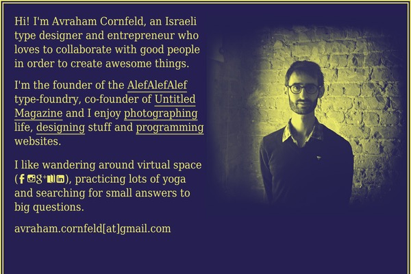 avrahamcornfeld.com site used Ac