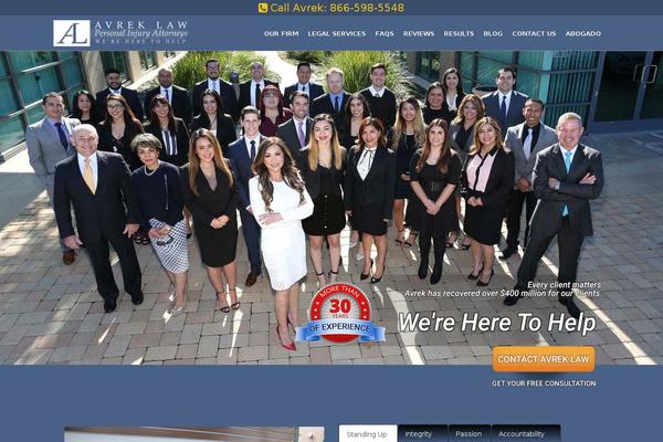 avrek.com site used Lawyer-pro