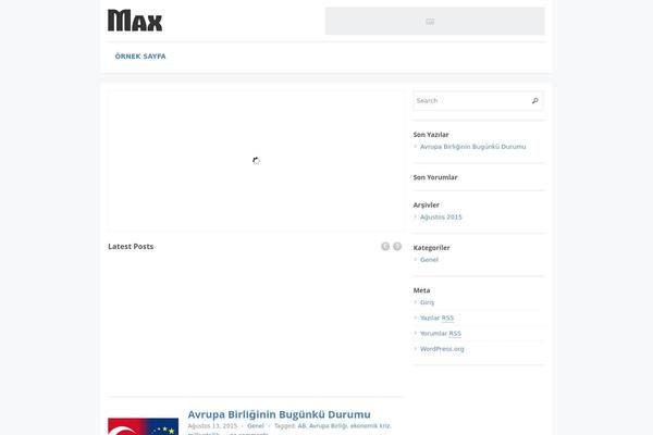 Max Magazine theme site design template sample
