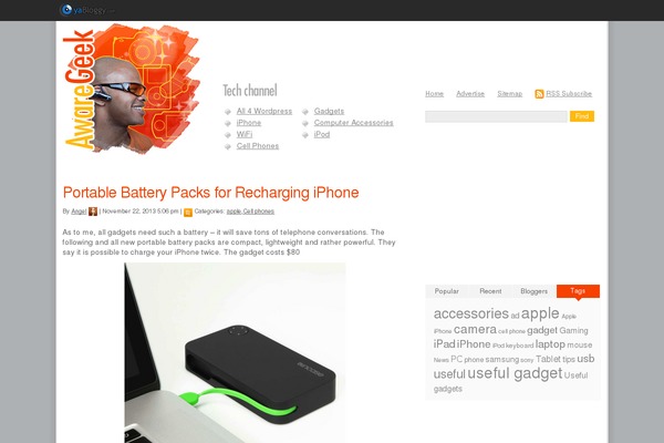 Yabloggy theme site design template sample