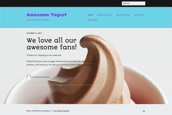 Make theme site design template sample