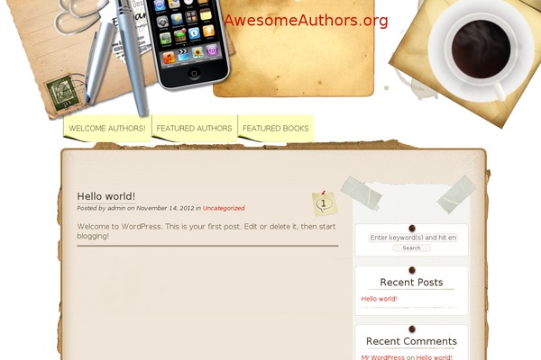awesomeauthors.org site used HashOne
