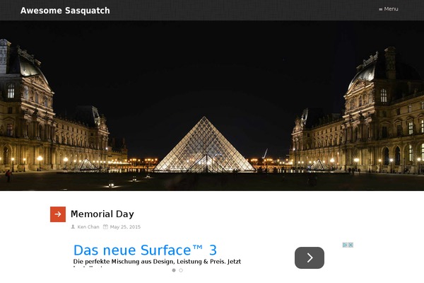 awesomesasquatch.com site used Thesis