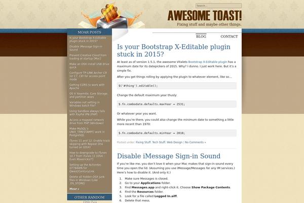 toast theme websites examples