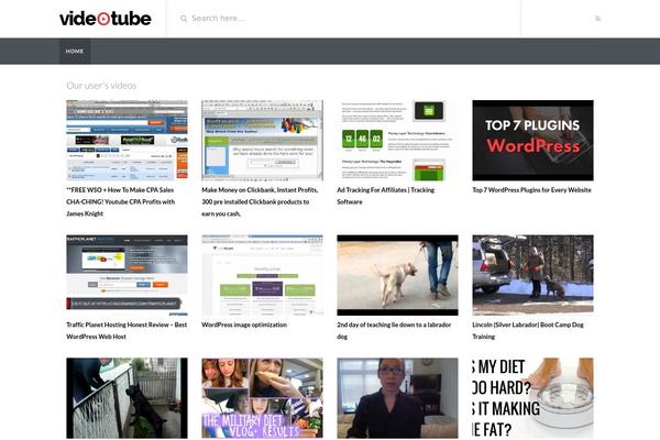 VideoTube theme site design template sample