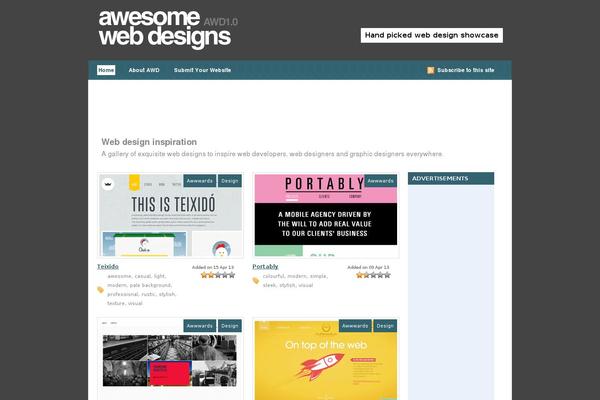 Snapshot theme site design template sample